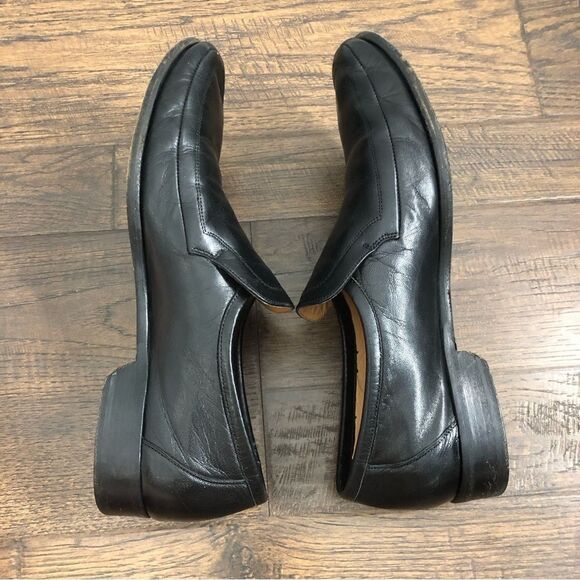 Bruno Magli Malden Size 7M Loafer Handmade Black Dress Shoe Italian - Picture 10 of 15